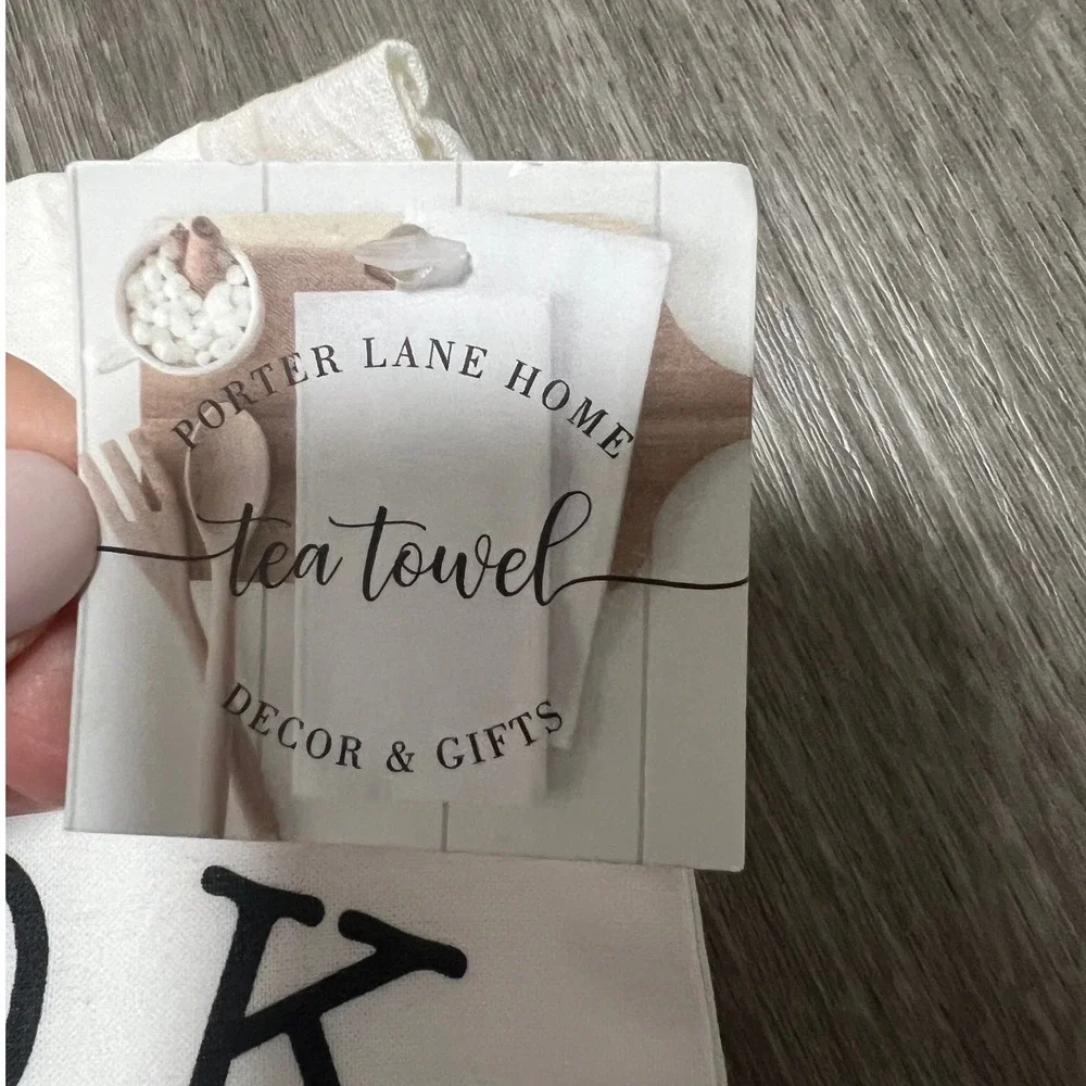 Porter Lane Home‎ Tea Towel 100 Percent Cotton Lint Free Absorbent White, Cook